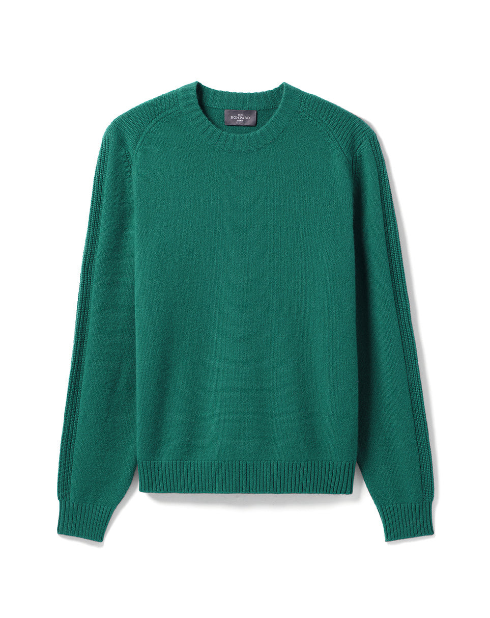 Pull Col Rond À Détails Côtes - Estragon