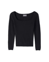 Pull Encolure Carré - Noir