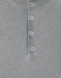 Two-tone cashmere stand-up collar jumper - Flannel & Epicea