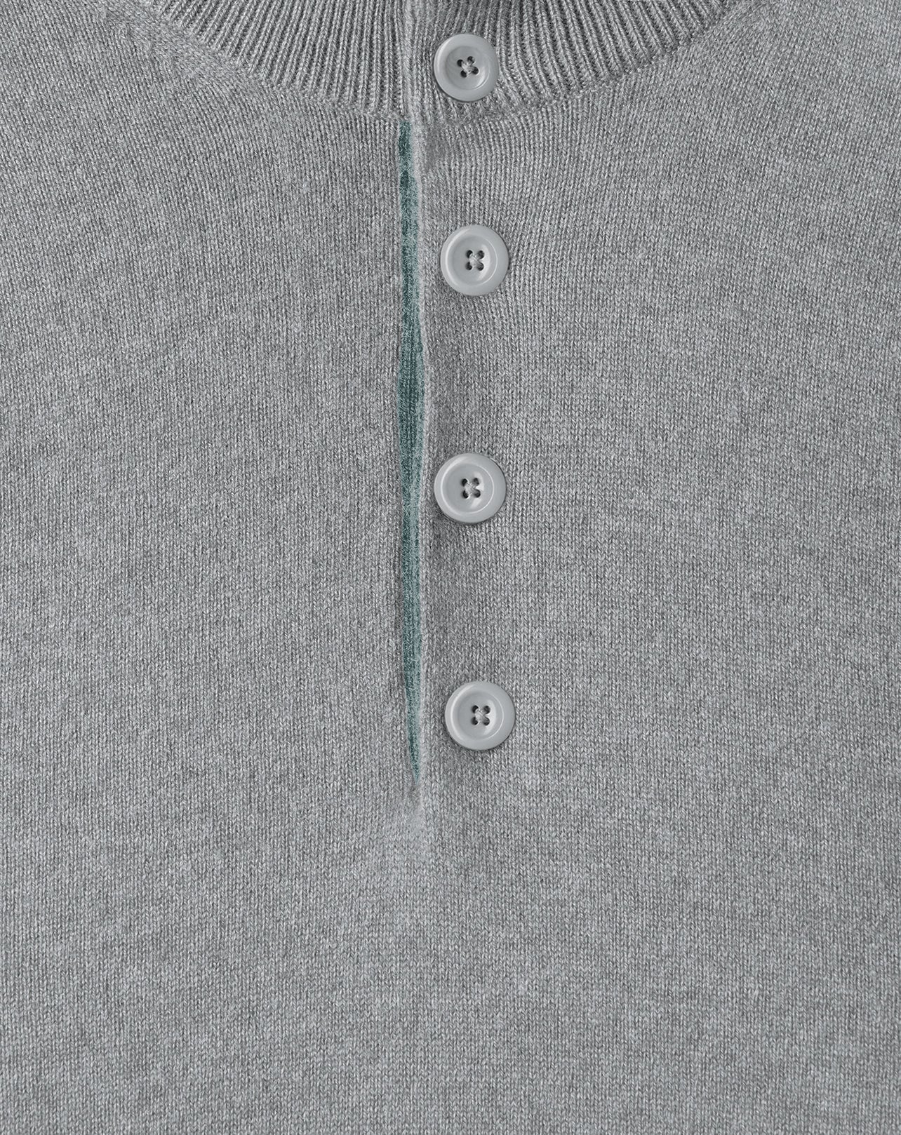 Two-tone cashmere stand-up collar jumper - Flannel & Epicea
