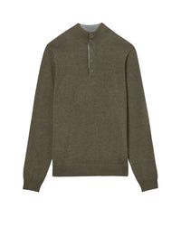 Two-tone cashmere sweater - Khaki & Flannel