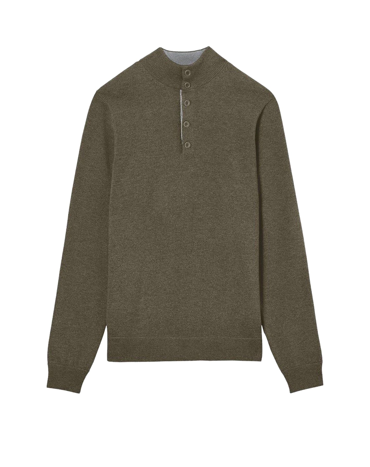Two-tone cashmere sweater - Khaki & Flannel