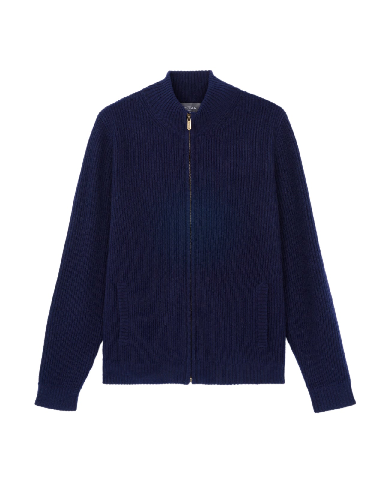 Gilet Zippé À Côtes - Marine