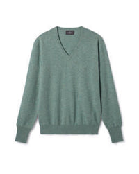 Pull Col V Classique - Feuille