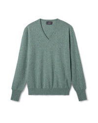 Pull Col V Classique - Feuille