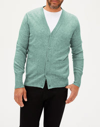 Classic cashmere V cardigan - Béton