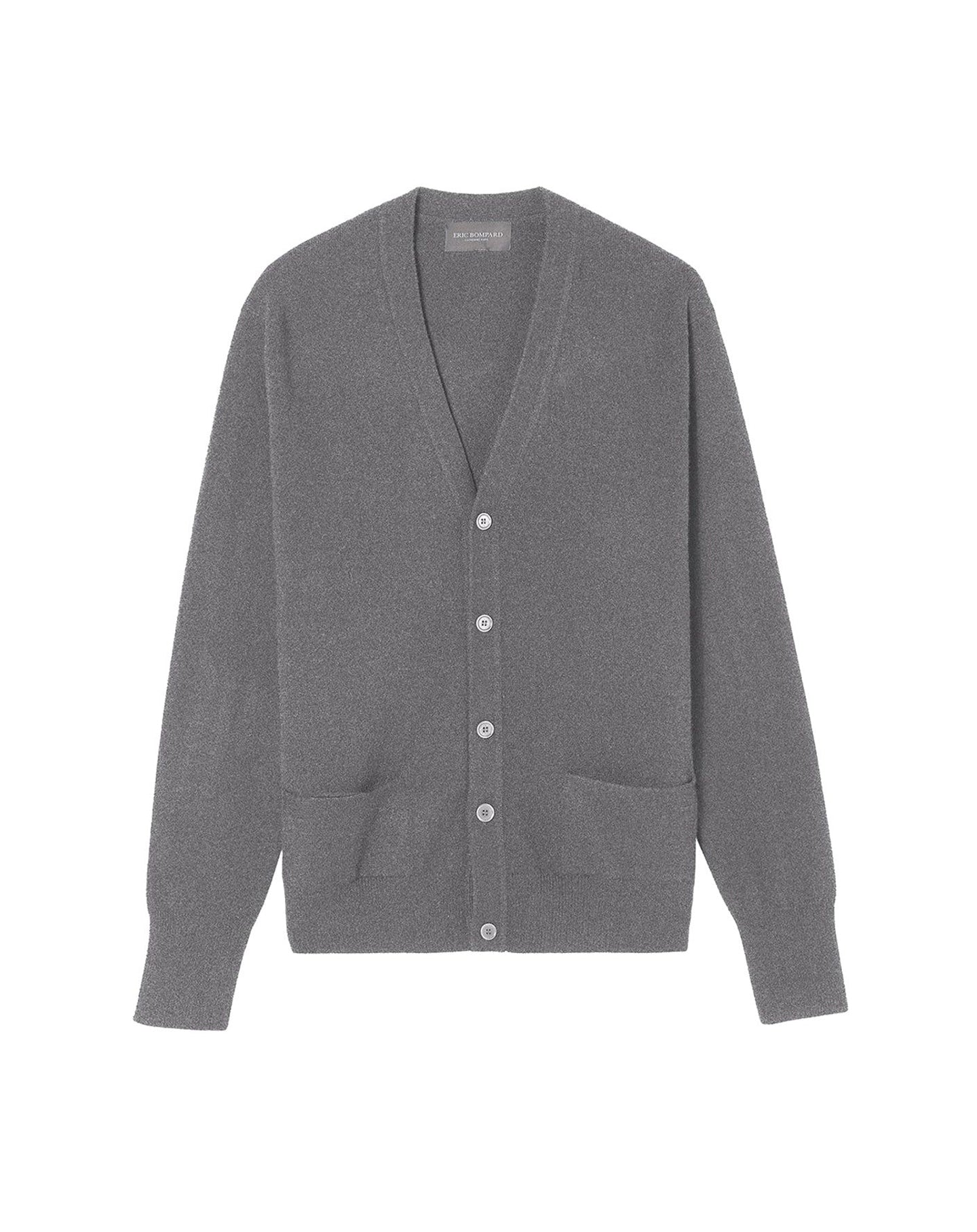 Classic cashmere V cardigan - Béton