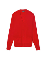 Gilet classique V en cachemire - Rouge Dragon