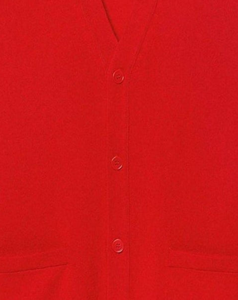 Gilet classique V en cachemire - Rouge Dragon
