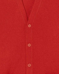 Gilet classique V en cachemire - Rubis