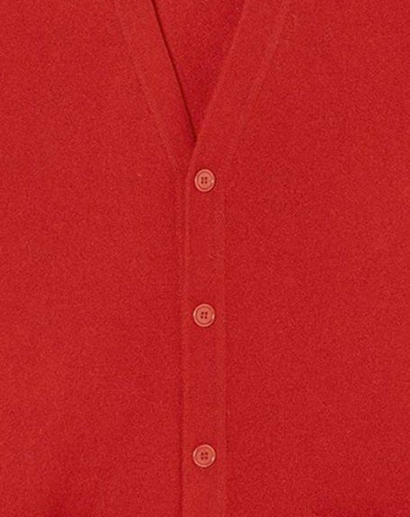 Gilet classique V en cachemire - Rubis
