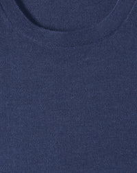 Pull ras de cou iconique ultrafin en cachemire - Indigo
