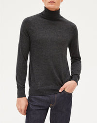 Ultra-fine cashmere turtleneck jumper - Givre