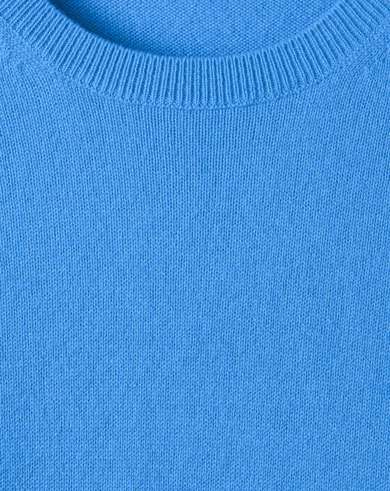 Pull cintré à fentes en cachemire et soie - Azur