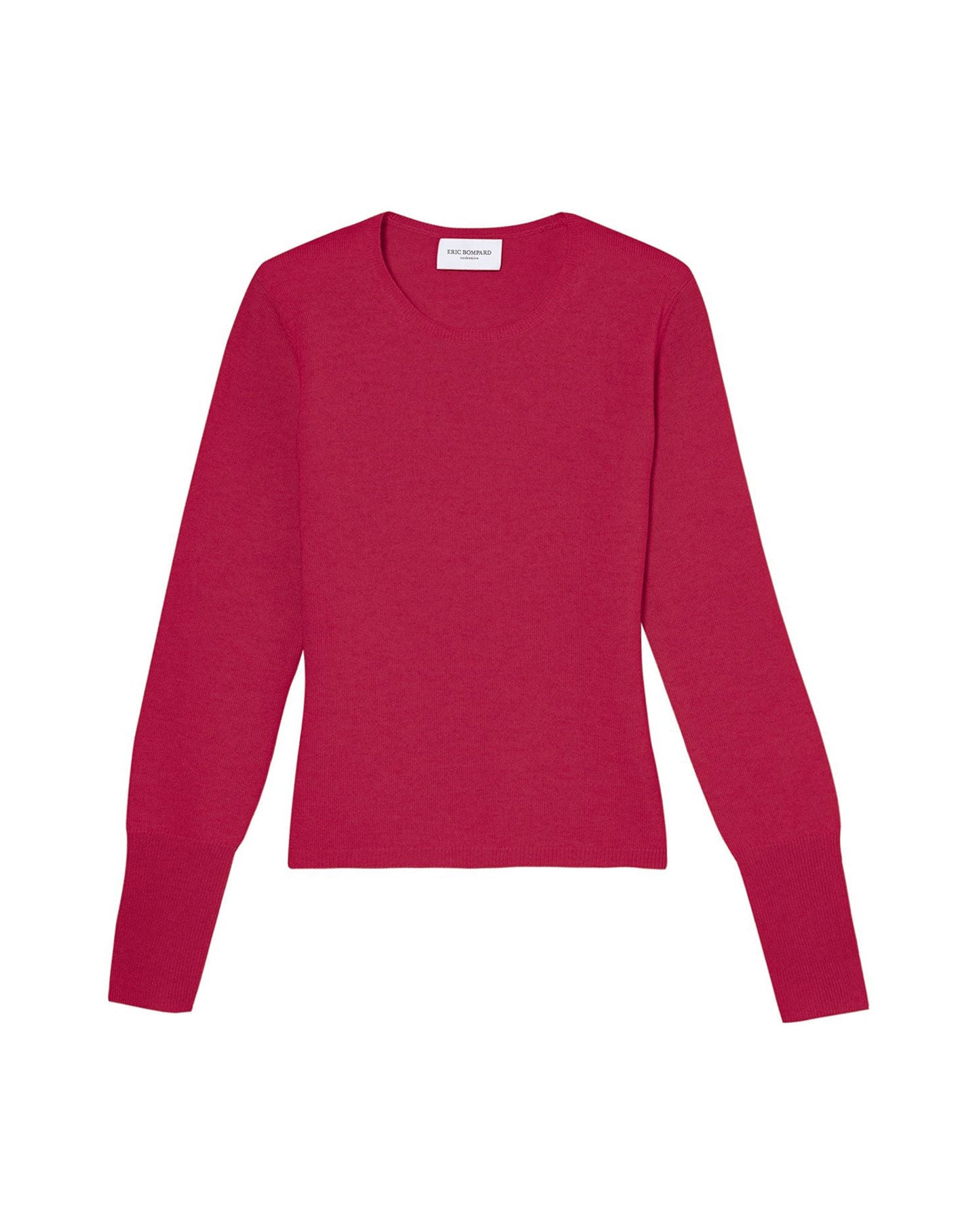 Slim-fit cashmere and silk crew neck jumper - Cosmopolitan Pink
