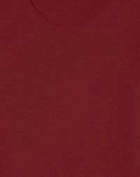 Pull ras de cou cintré à fentes en cachemire et soie - Rouge Guarana