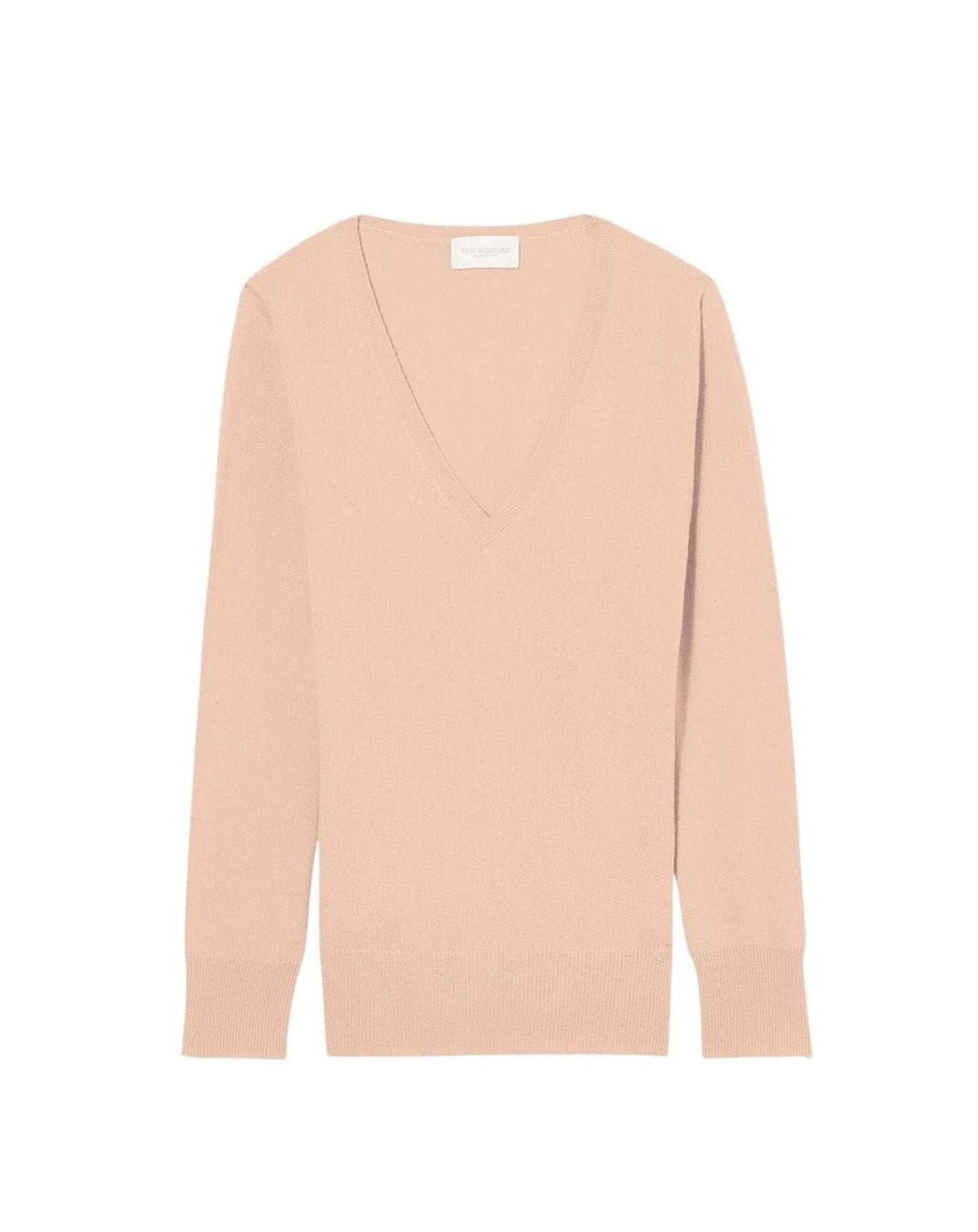 Slim-fit V-neck cashmere and silk slit jumper - Make Up