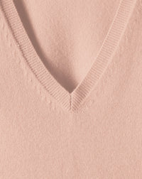 Slim-fit V-neck cashmere and silk slit jumper - Make Up