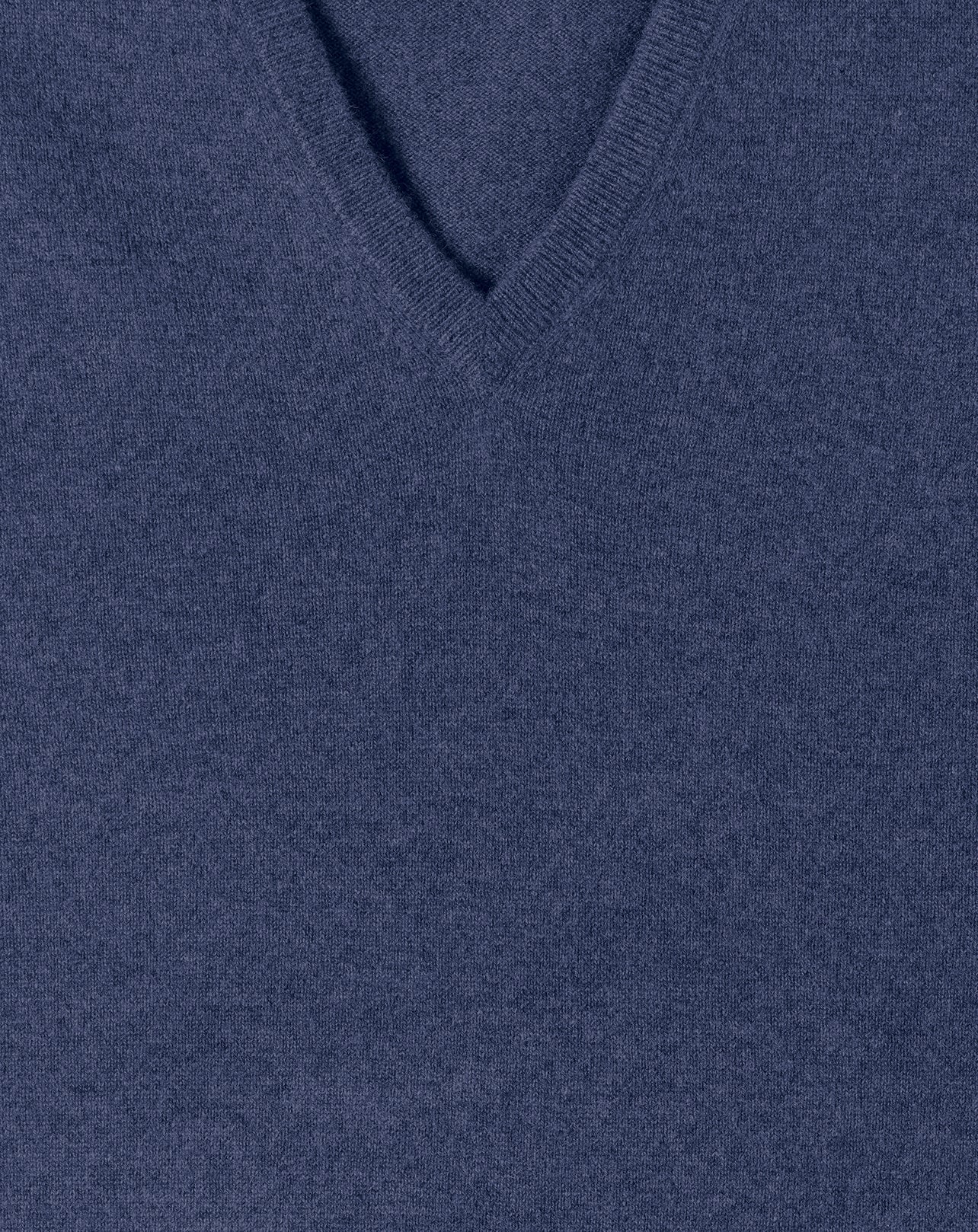 Sleeveless cashmere jumper - Indigo