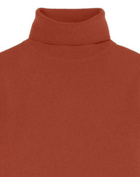 Pull col roulé classique en cachemire - Rouge Freschia