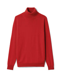 Pull Col Roulé Classique - Garnet