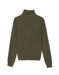 Classic cashmere turtleneck jumper - Cobra Green