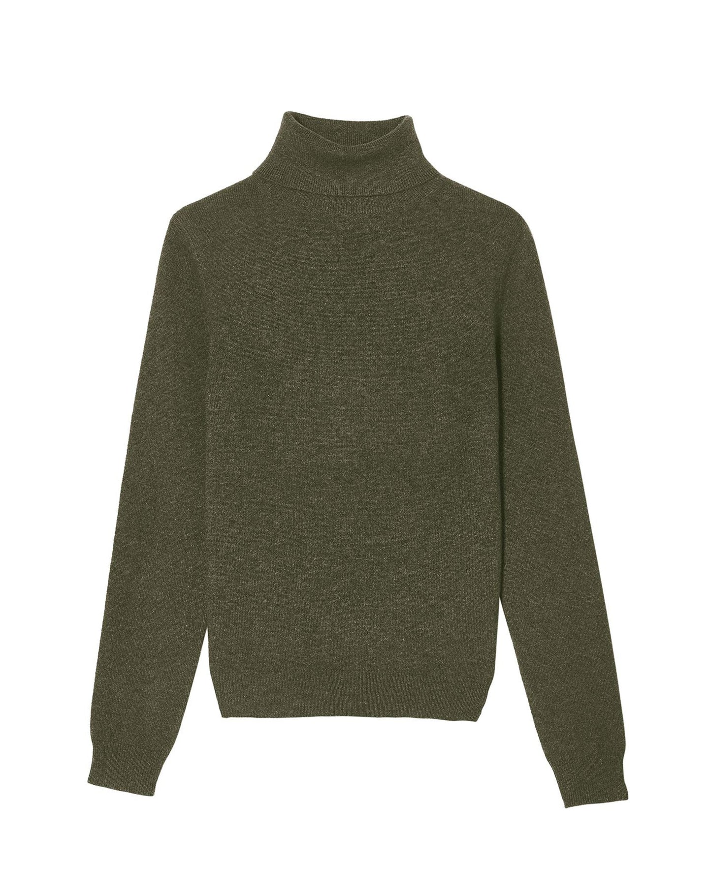 Classic cashmere turtleneck jumper - Cobra Green
