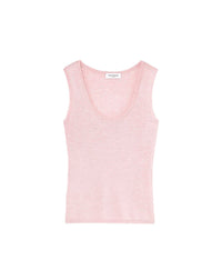 Ultra-fine cashmere tank top - Satin
