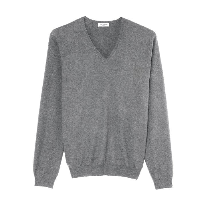 Pull Col V Ultrafin - Flanelle
