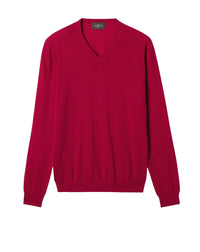 Ultra-fine V-neck cashmere jumper - Granita