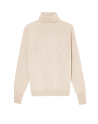 Classic cashmere turtleneck jumper - Tourterelle