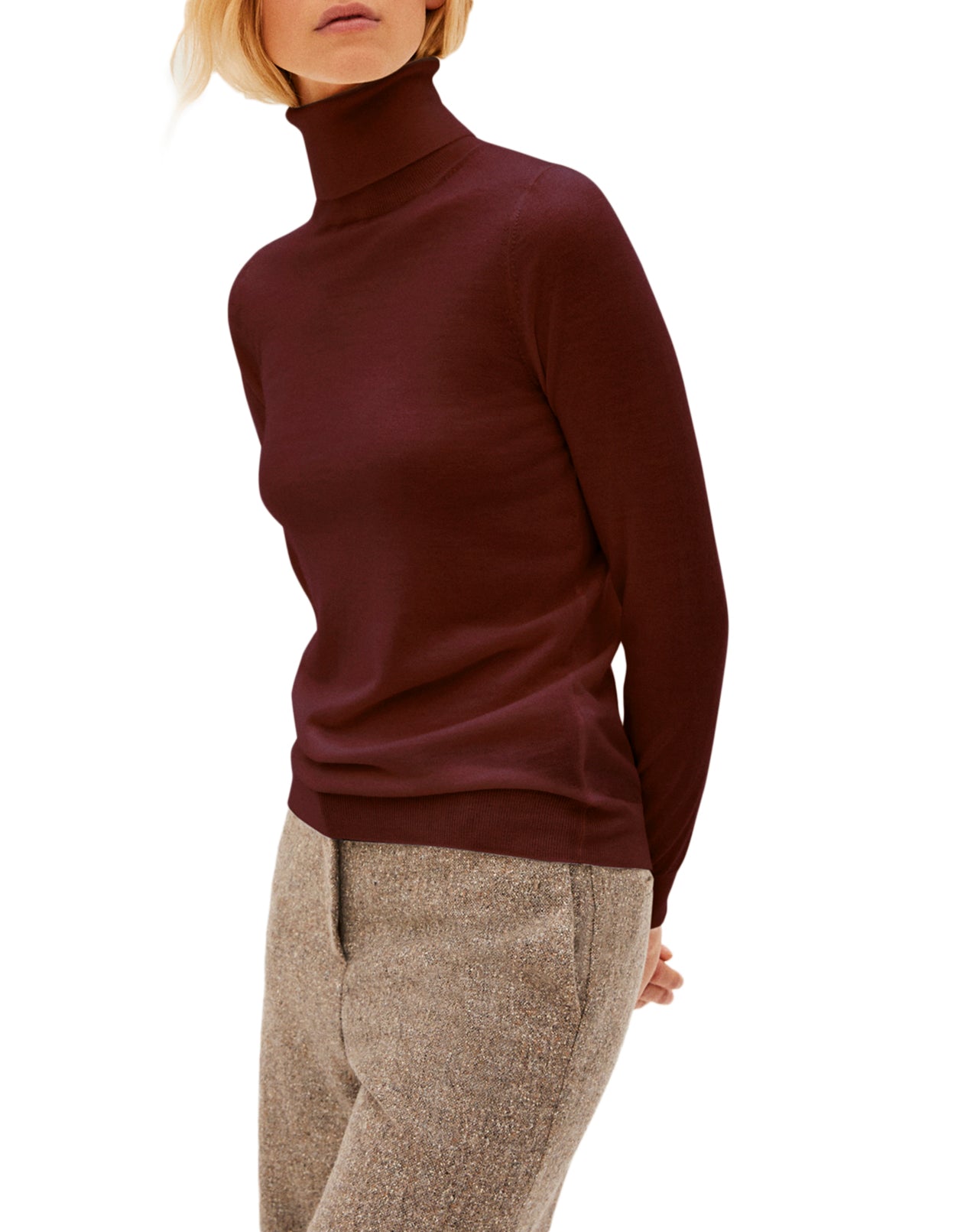Ultra-fine cashmere turtleneck jumper - Dahlia
