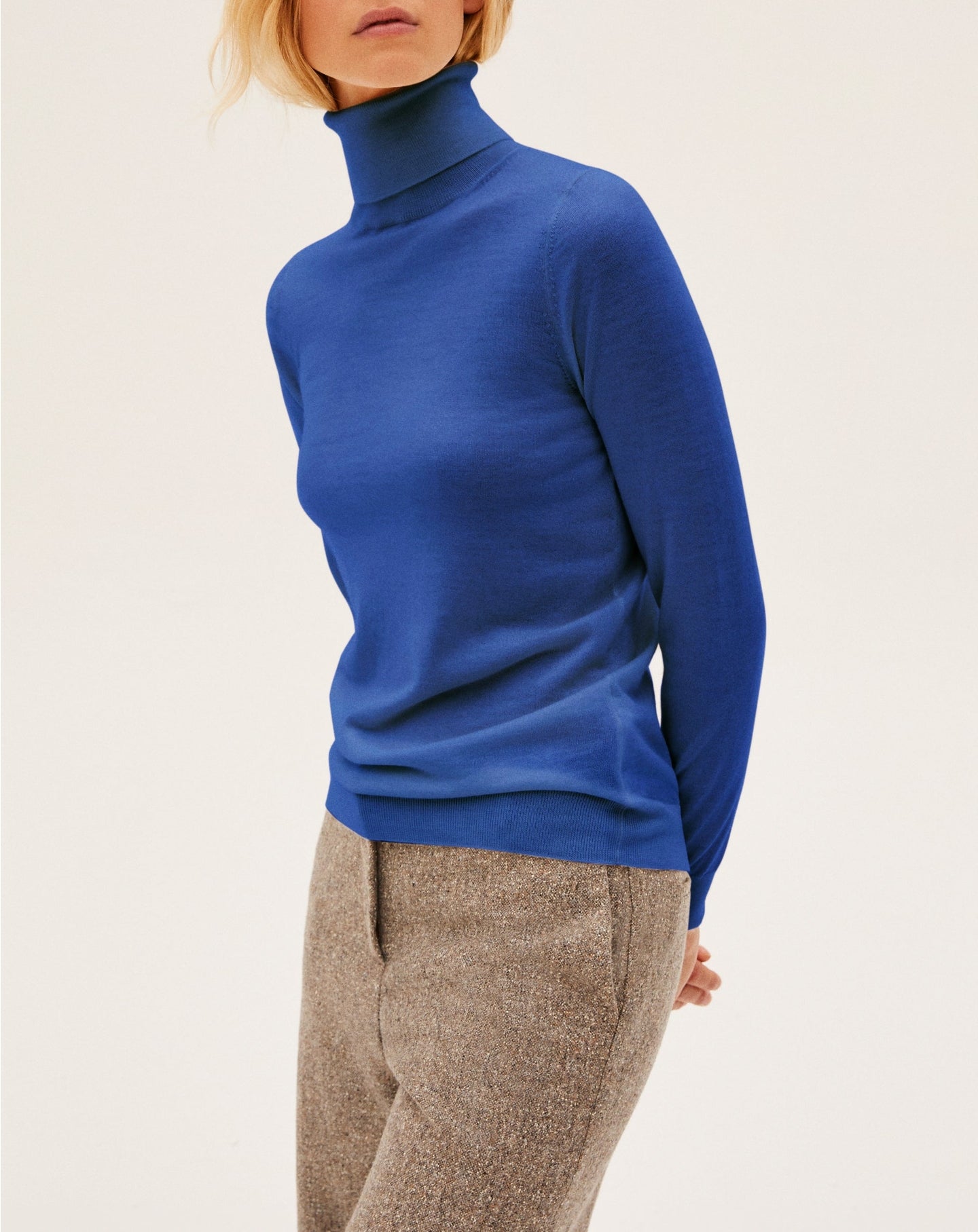 Ultra-fine cashmere turtleneck jumper - Mykonos