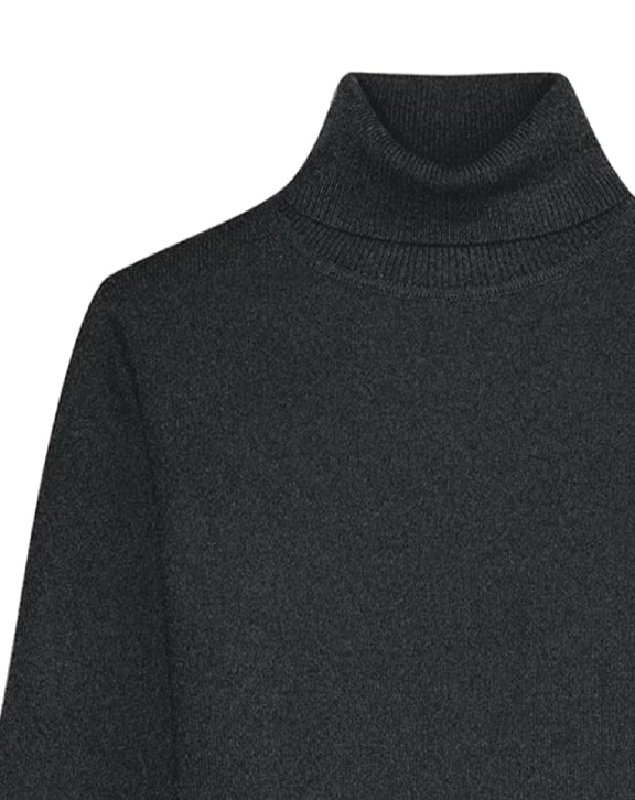 Slim-fit cashmere turtleneck jumper - Anthracite