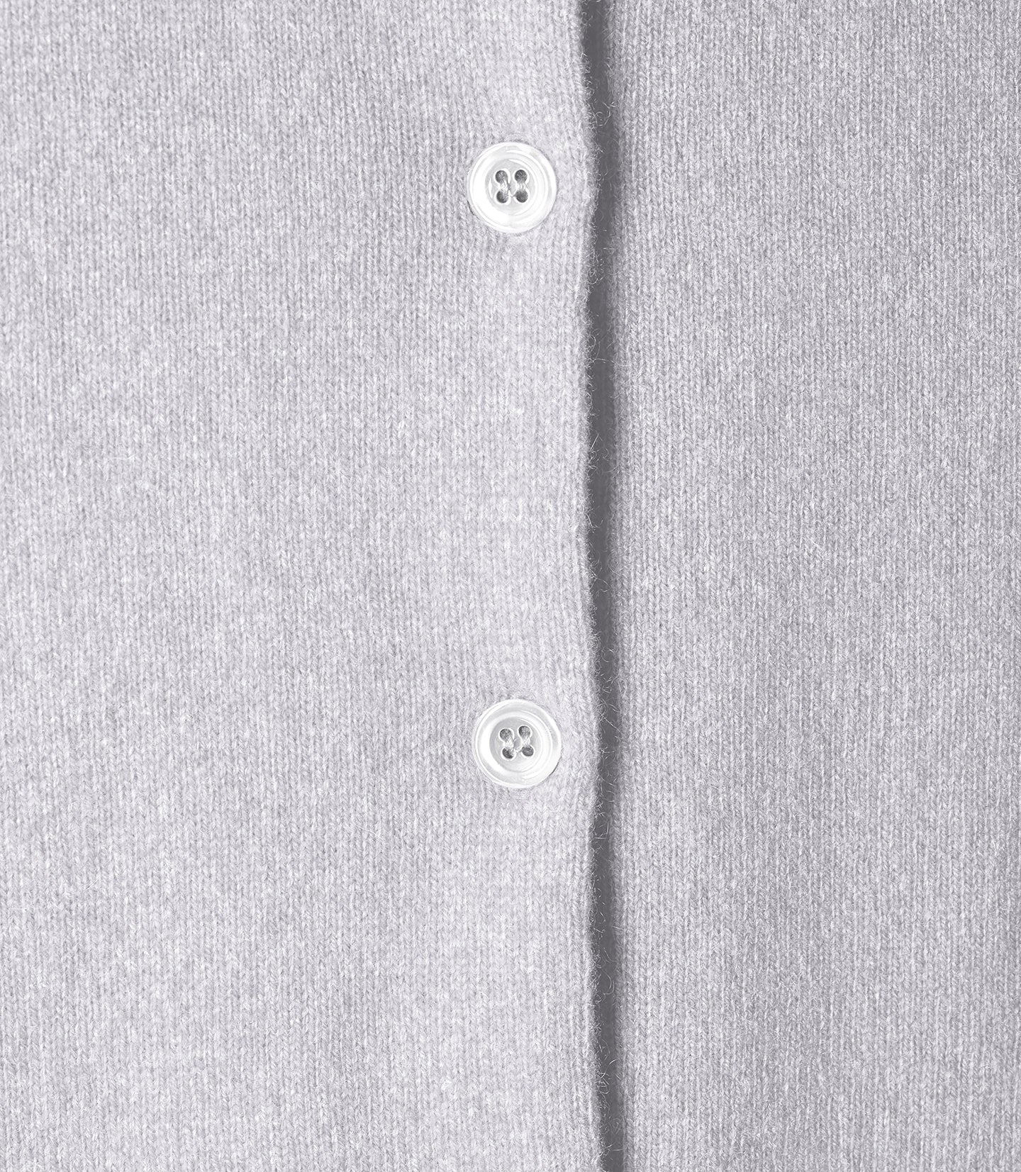 Classic cashmere cardigan - Chalk grey