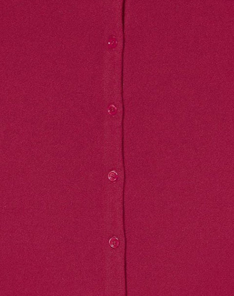 Classic cashmere cardigan - Rose Roussillon