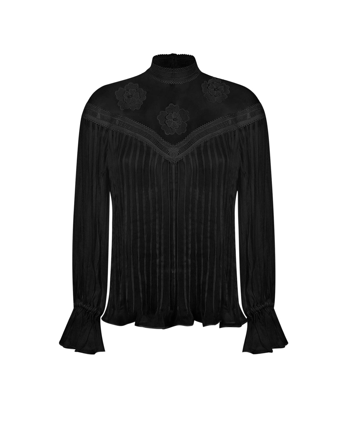 Blouse Eros en soie - Black