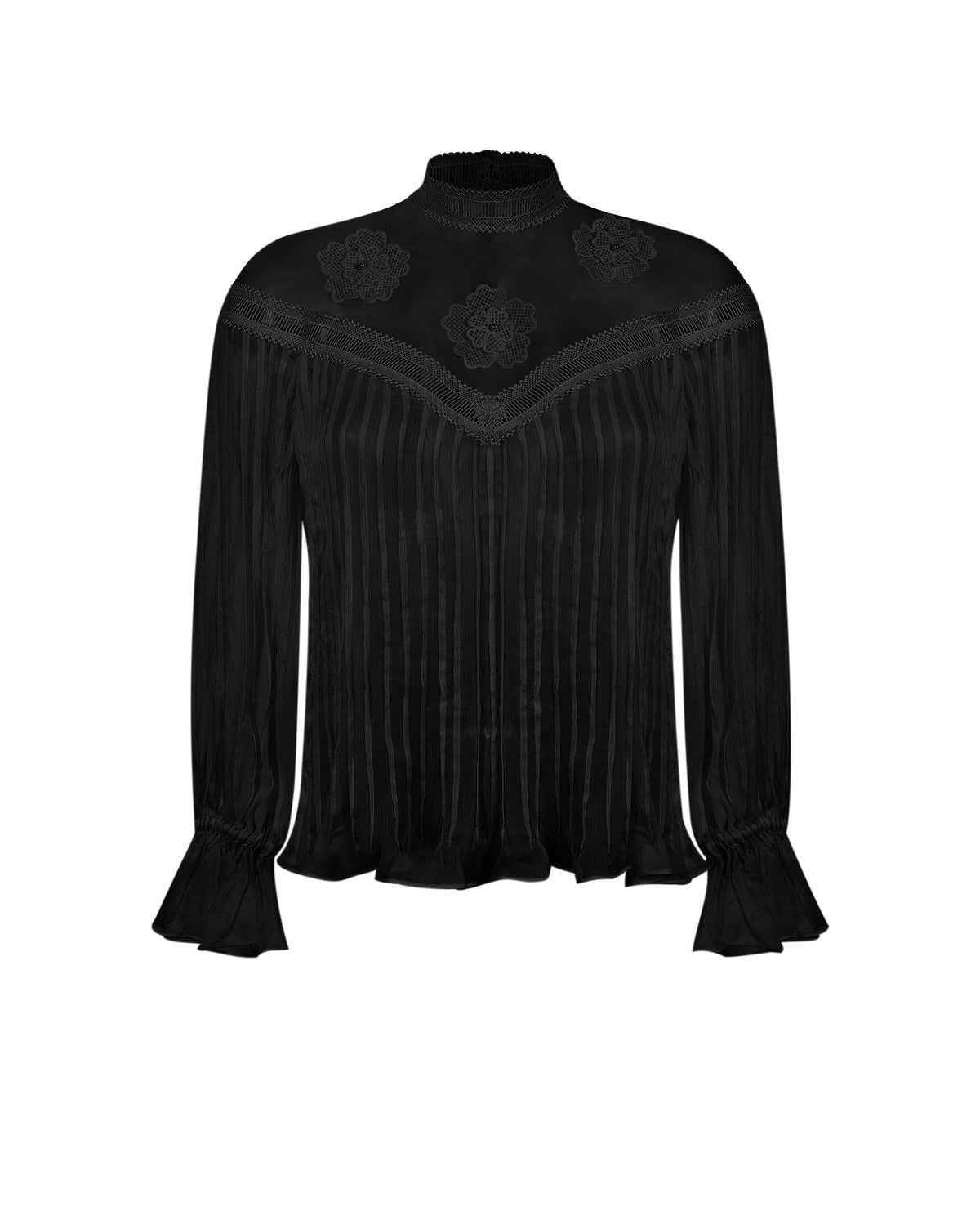 Blouse Eros en soie - Black