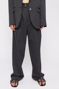 Pantalon Mondo en laine - Black & White