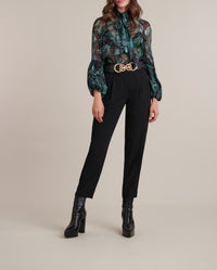 Blouse Monet en soie - Vert amande