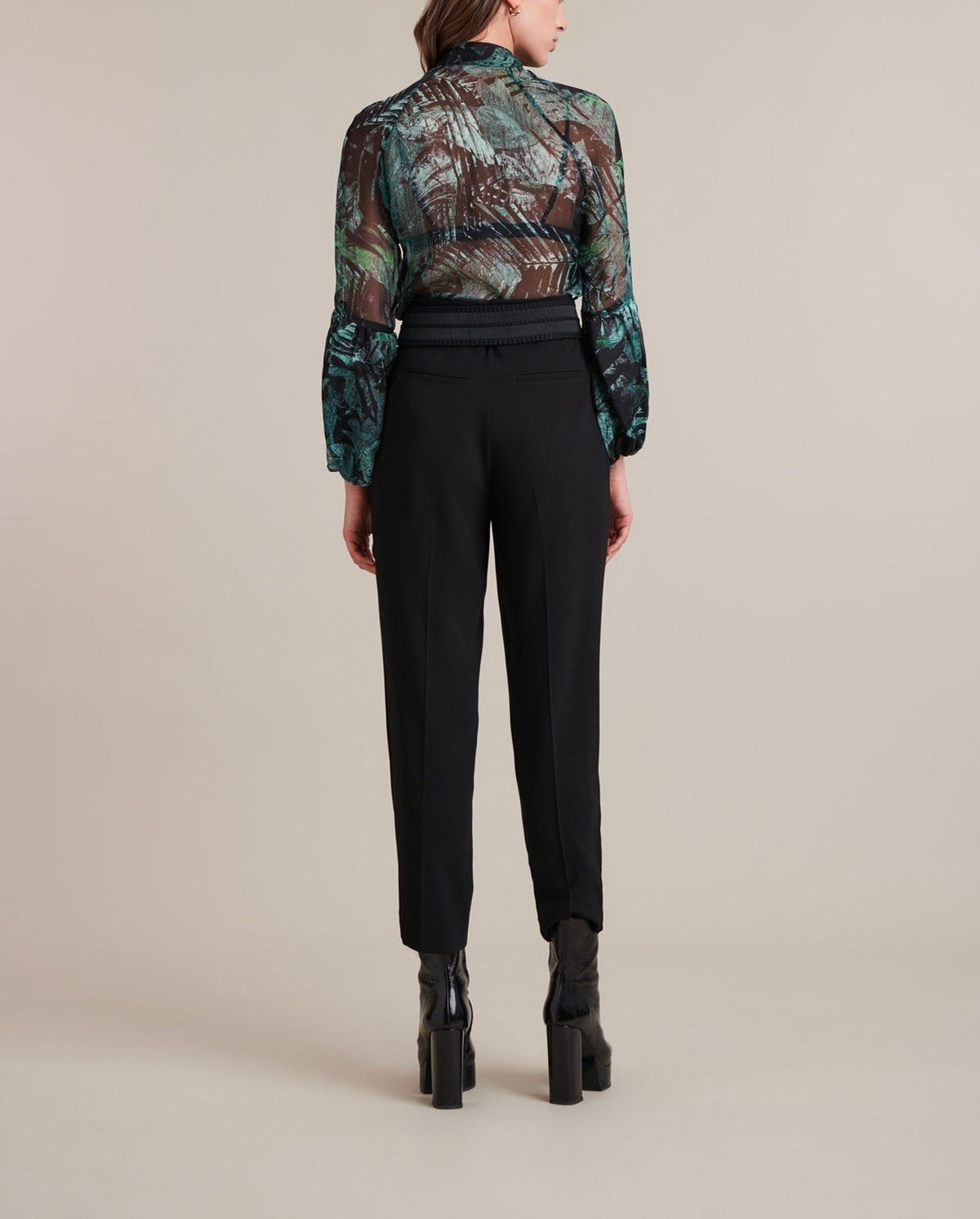 Blouse Monet en soie - Vert amande