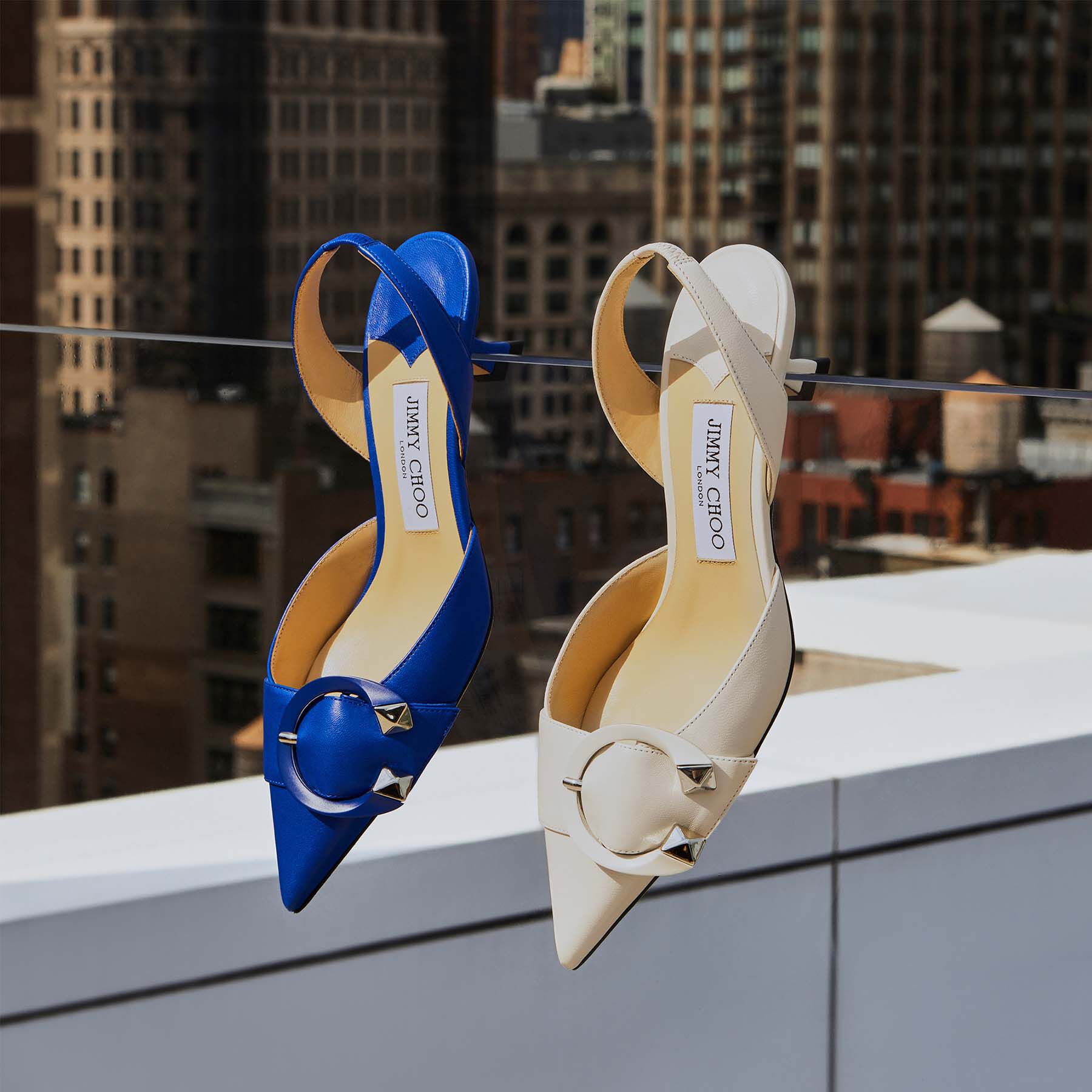 Slingbacks Moni 50 en cuir - Ultraviolet & Ultraviolet