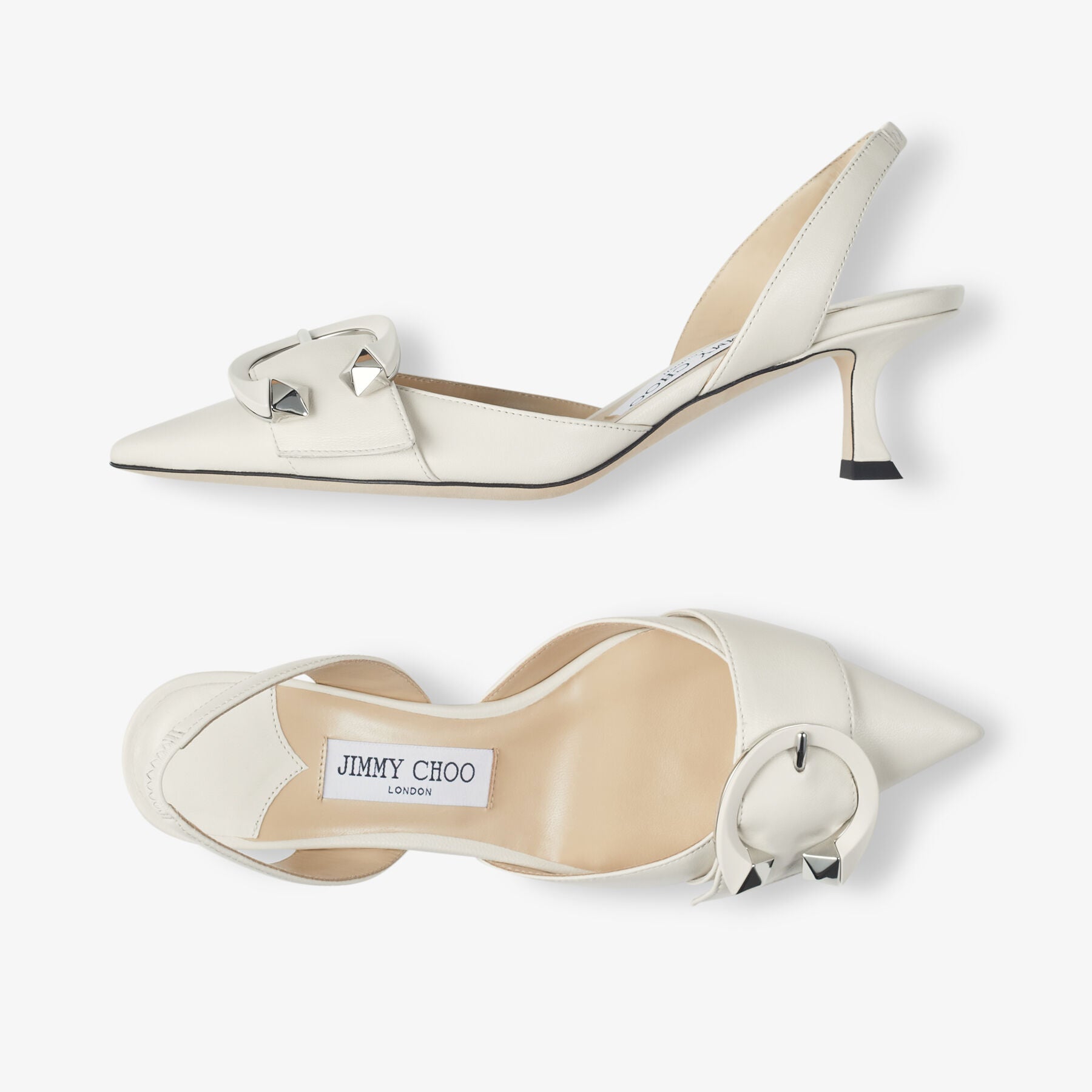 Moni 50 leather slingbacks - Latte