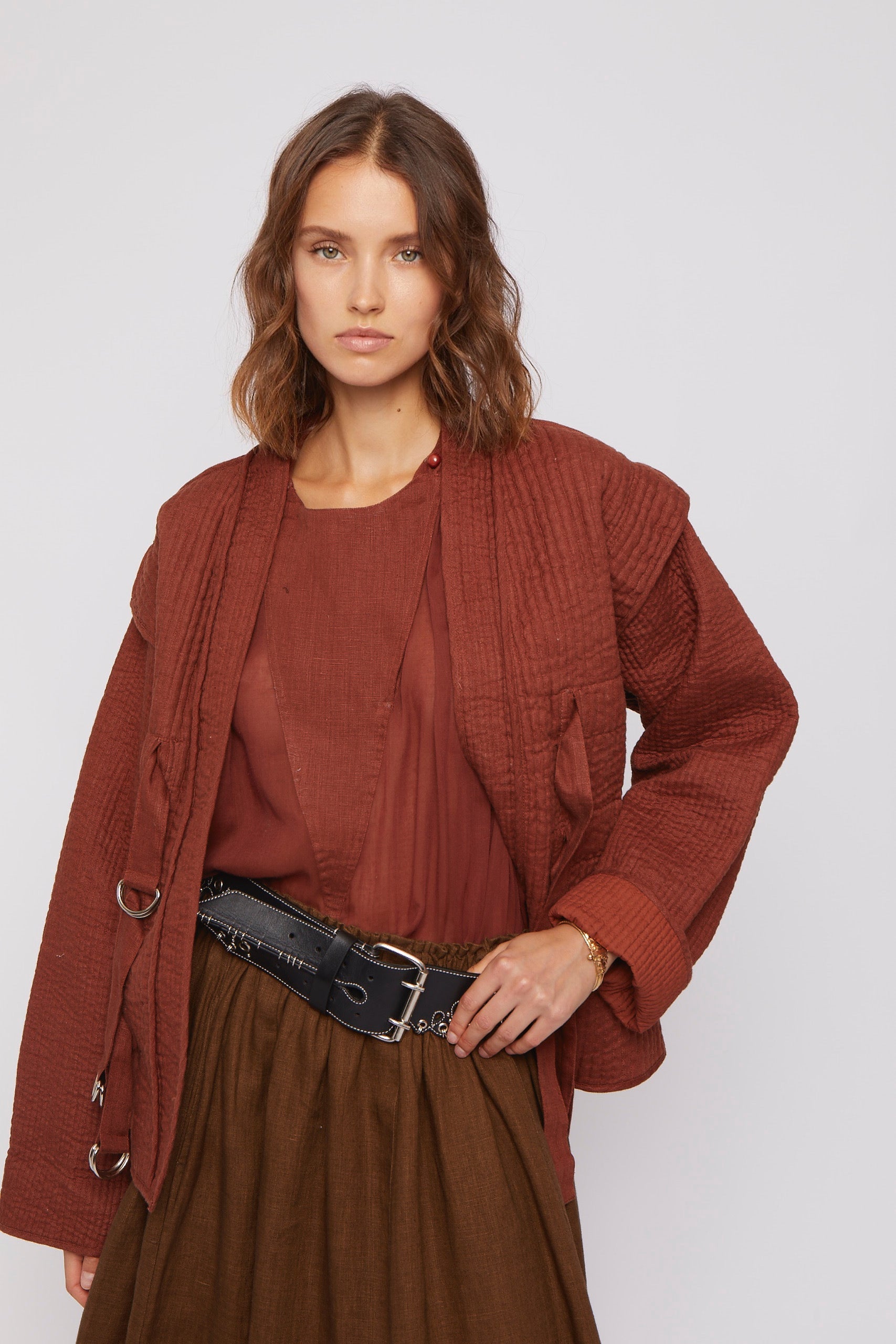 ZNOSTOCK_BLACK VESTE MONK - Black