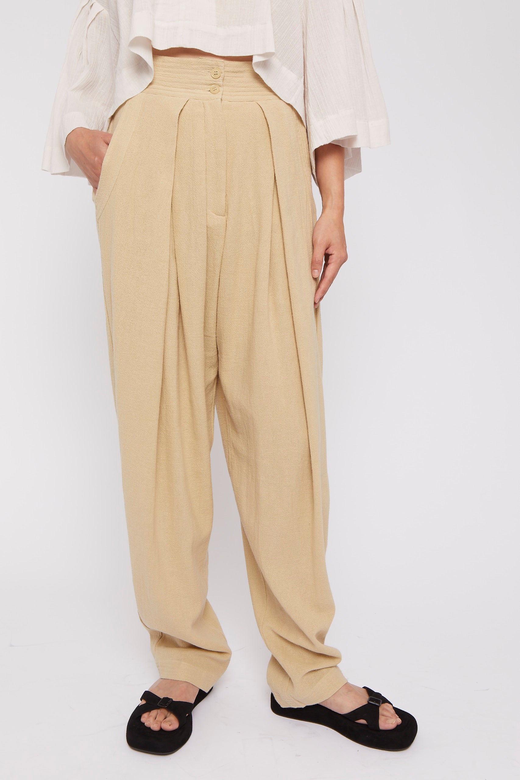 Pantalon Mono coupe fluide - Sand