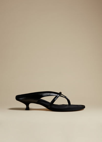 Monroe sandal in leather - Black