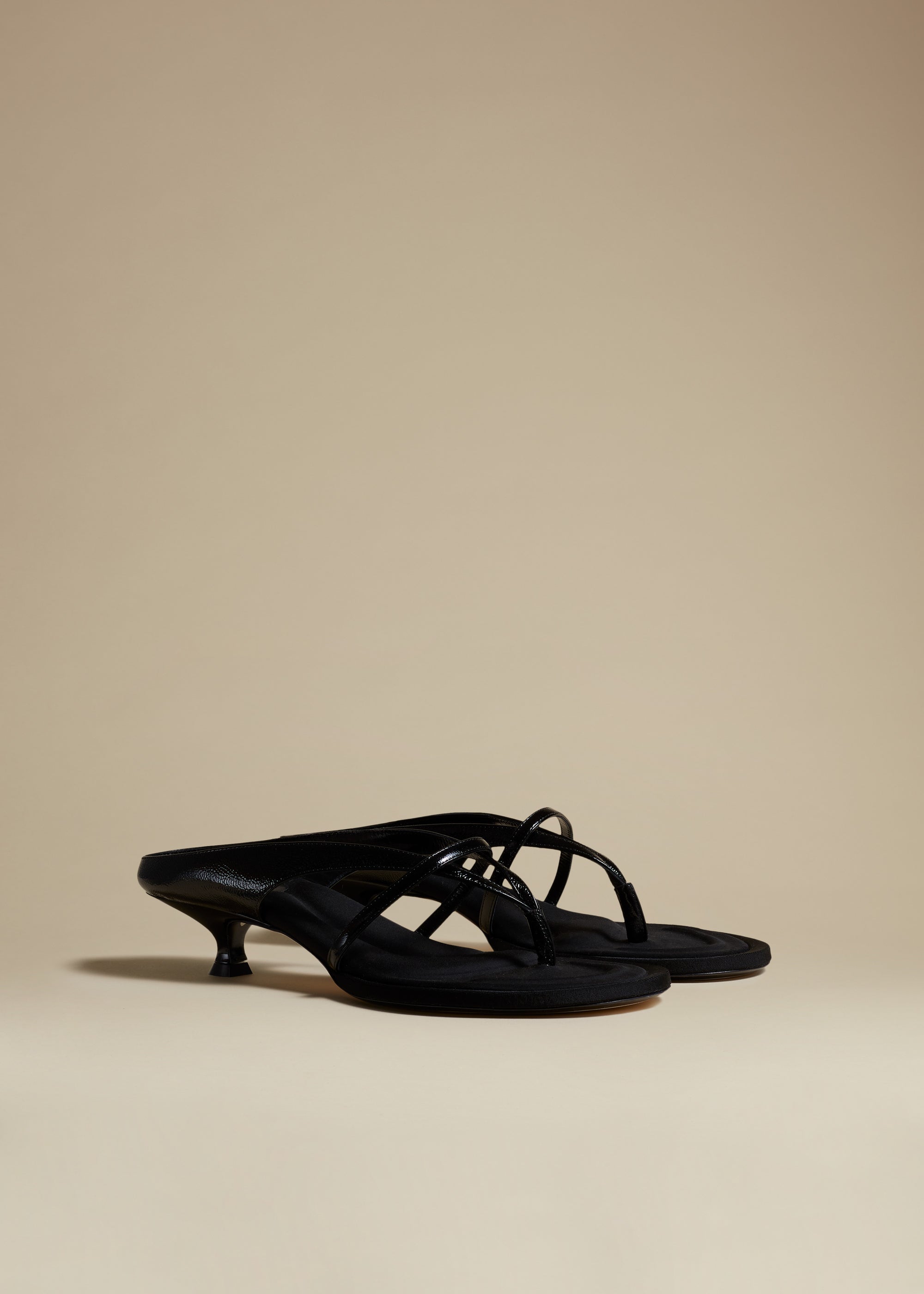 Monroe sandal in leather - Black
