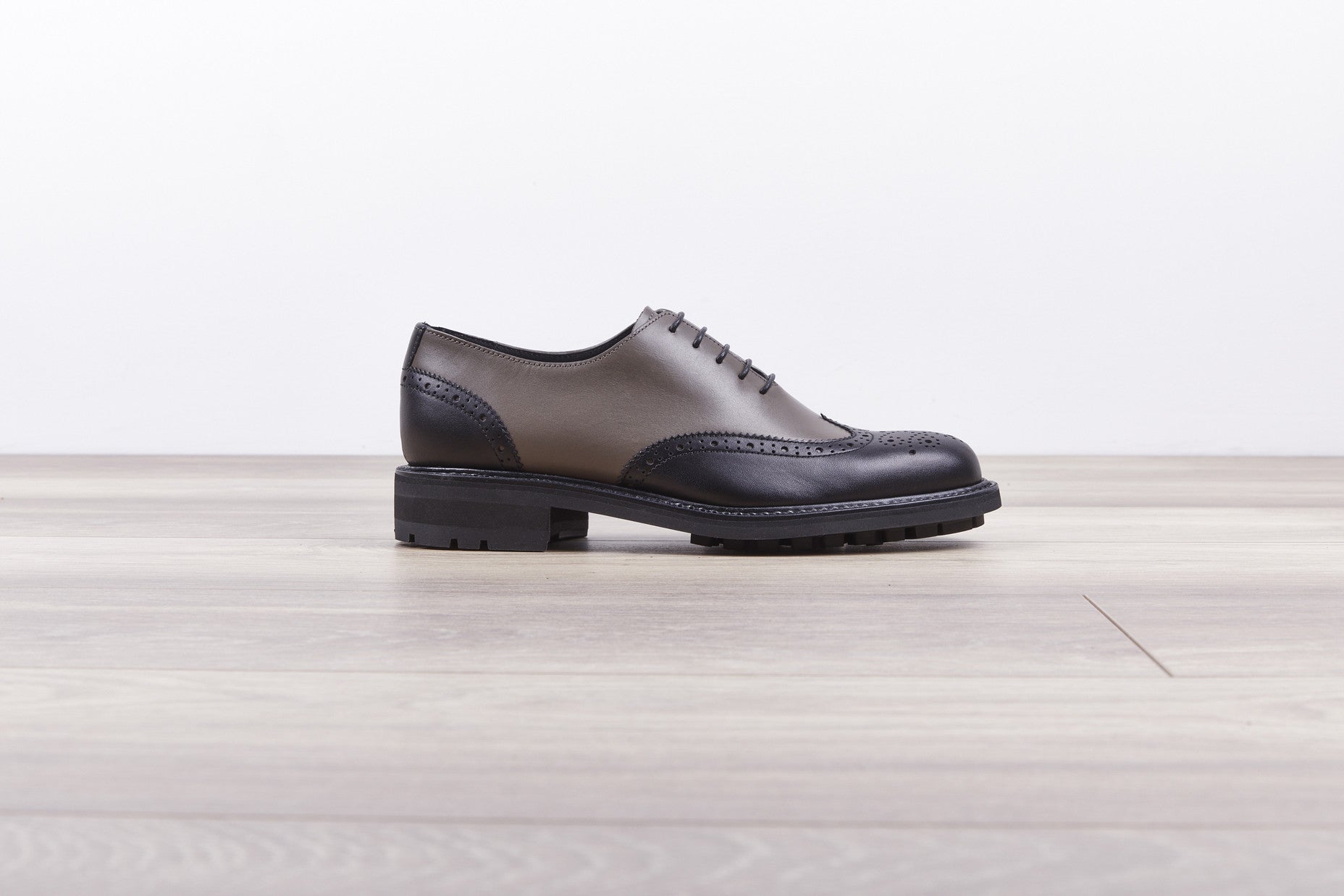 6qty NEW / Richelieu MORGAN PURECALF COMMANDO - Noir/Carbone