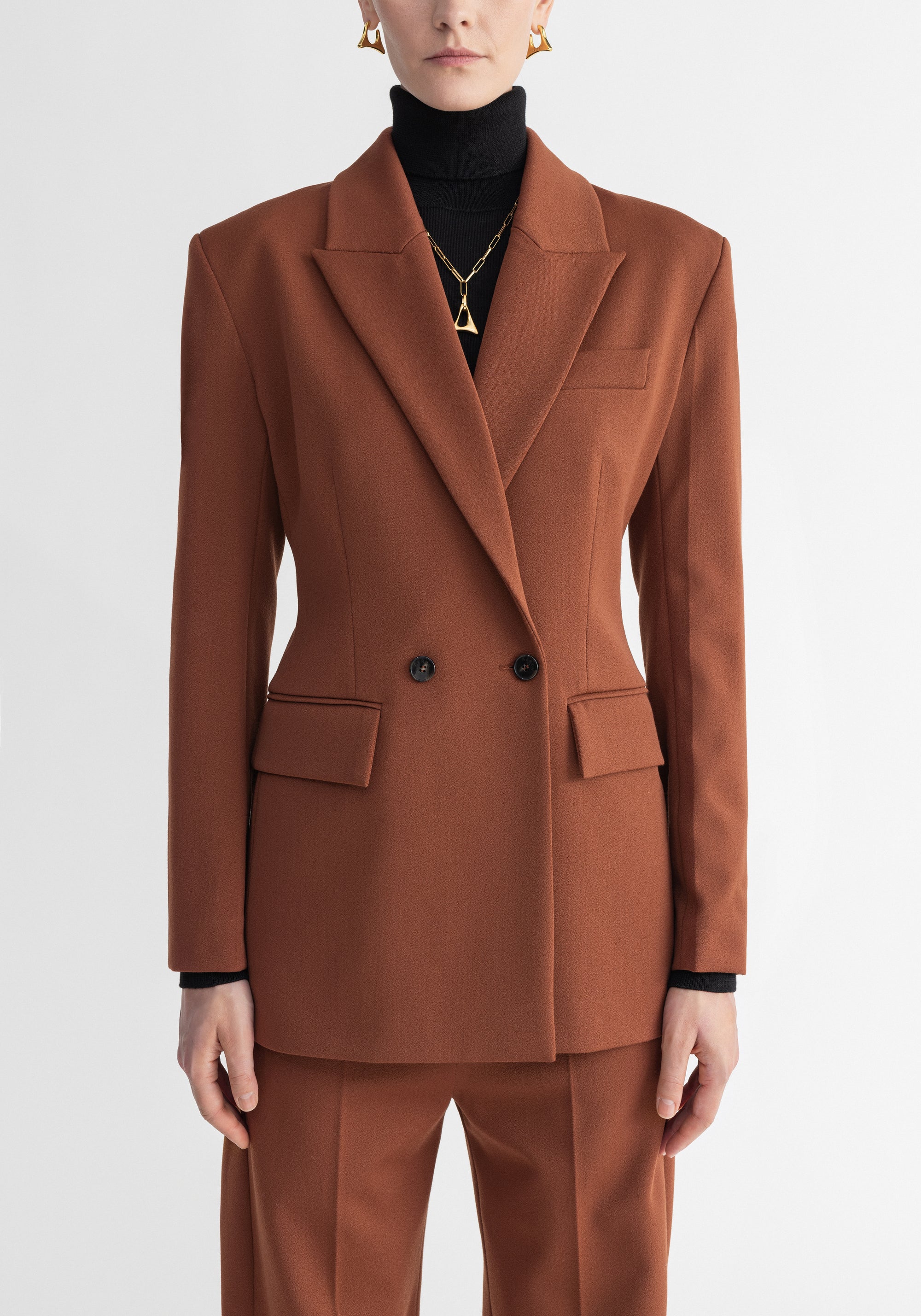 Blazer Motive carré cintré - Rust