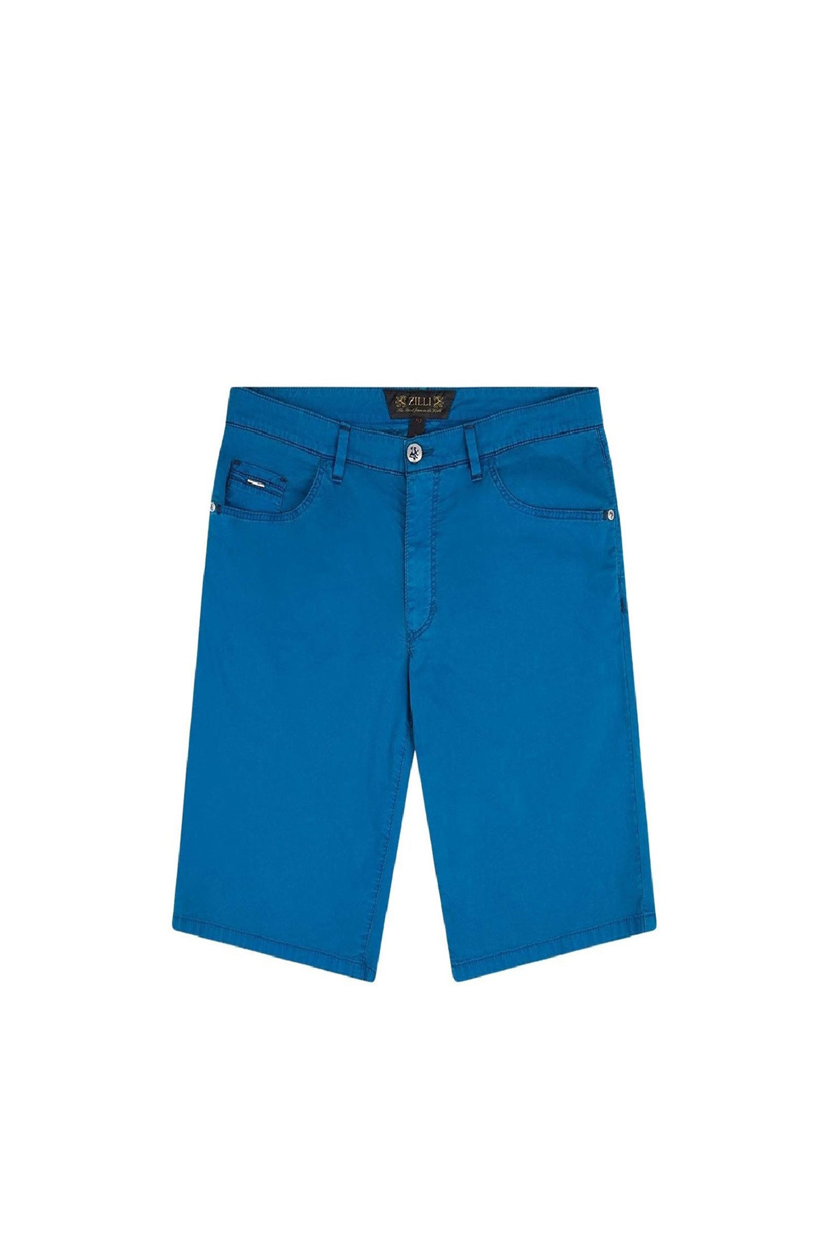 Topstitched shorts - Blue